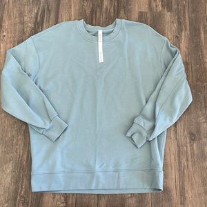lululemon athletica Light Blue Crewneck Sweatshirt